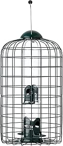 More Birds Squirrel-X Bird Feeder, Cage Tube Feeder Keeps Squirrels Out, 4 Feeding Ports, 1.5 lb Seed Capacity