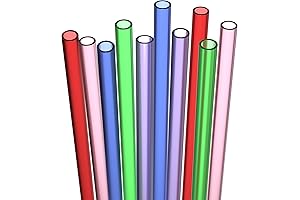 Reusable Plastic Drinking Straws with Cleaning Brush