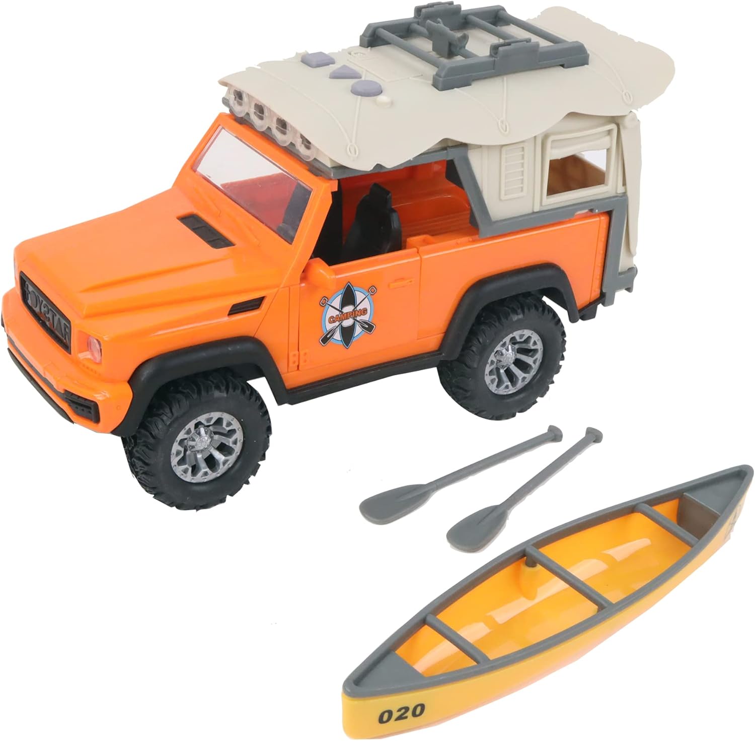All Terrain with Kayak - Cap Aventure - 021231-1/16 - Ready to Ride - Batteries Included - Car Friction - Orange - Plastic - from 3 Years