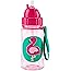 Skip Hop Toddler Sippy Cup with Straw, Zoo Steel Straw Bottle, Flamingo
