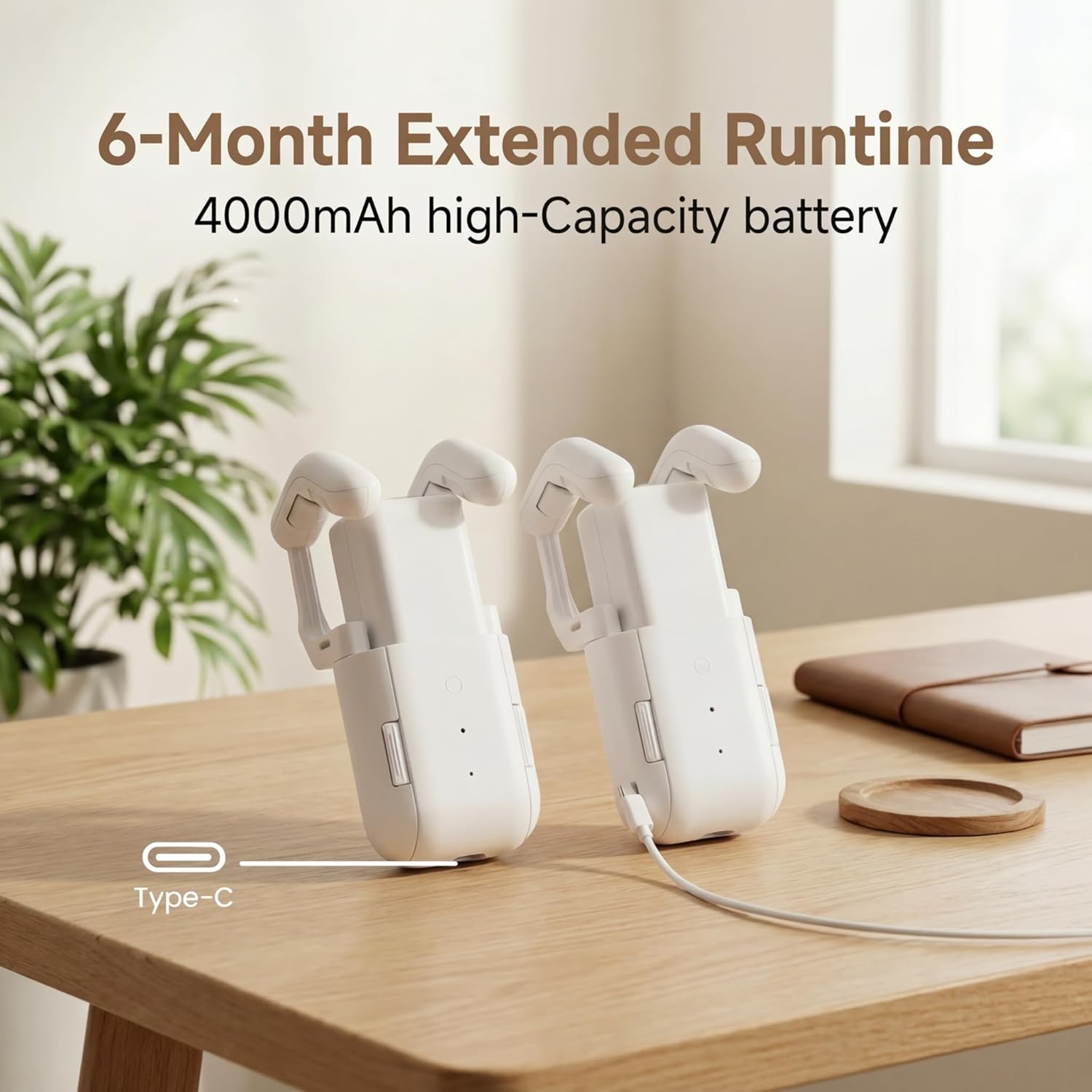 Smart Electric Curtain Opener: 20kg Torque Bluetooth Remote 20m Range | 4000mah Type-C Battery 6-Month Runtime | Compatible Roman T U Tracks | Easy Installation For Home Office Seniors