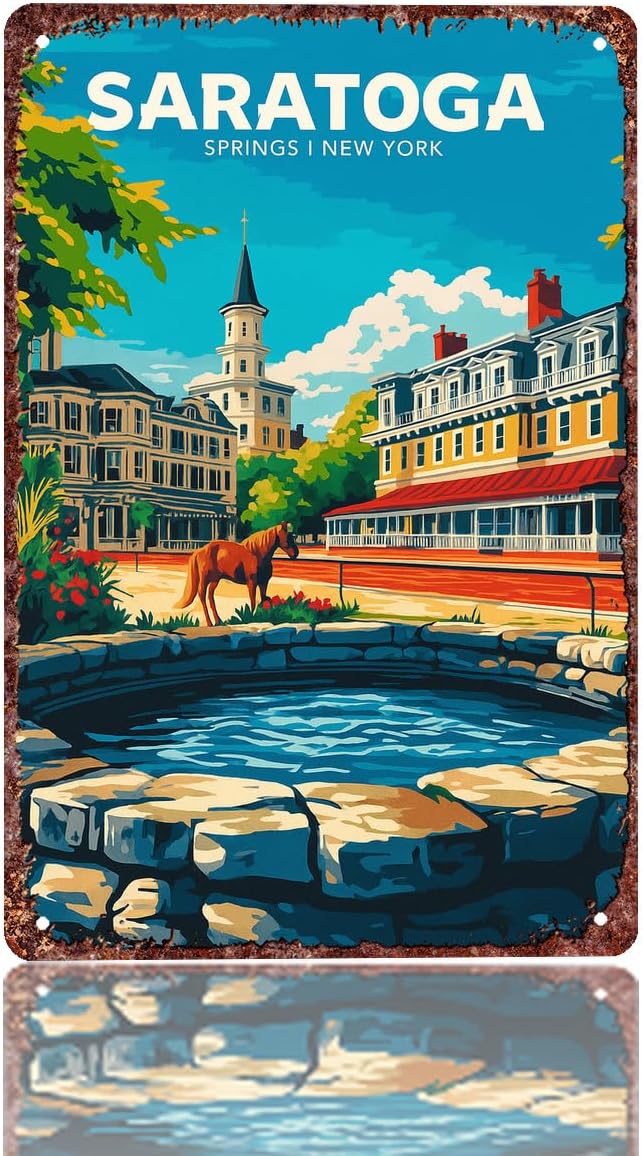 Vintage Travel Wall Metal Sign Wall Decor 8x12 inch