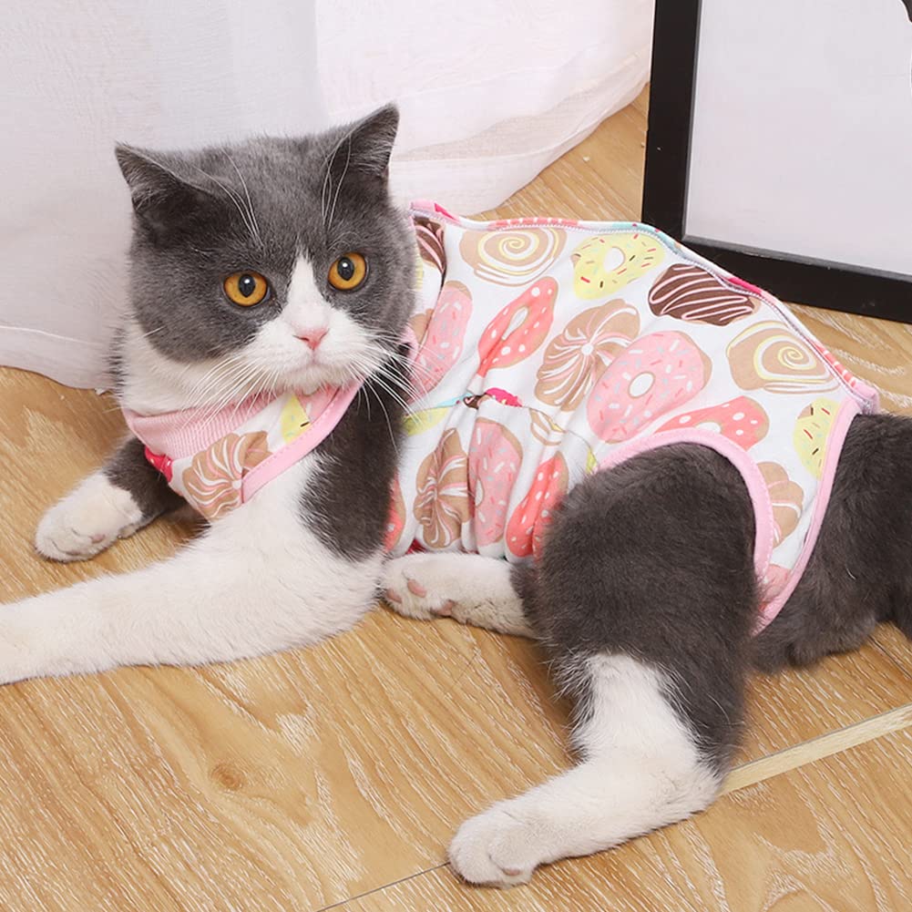 Combinaison de convalescence chirurgicale professionnelle pour chat, alternative au collier électrique, combinaison de stérilisation en coton respirant pour plaies abdominales, pyjama anti-morsure