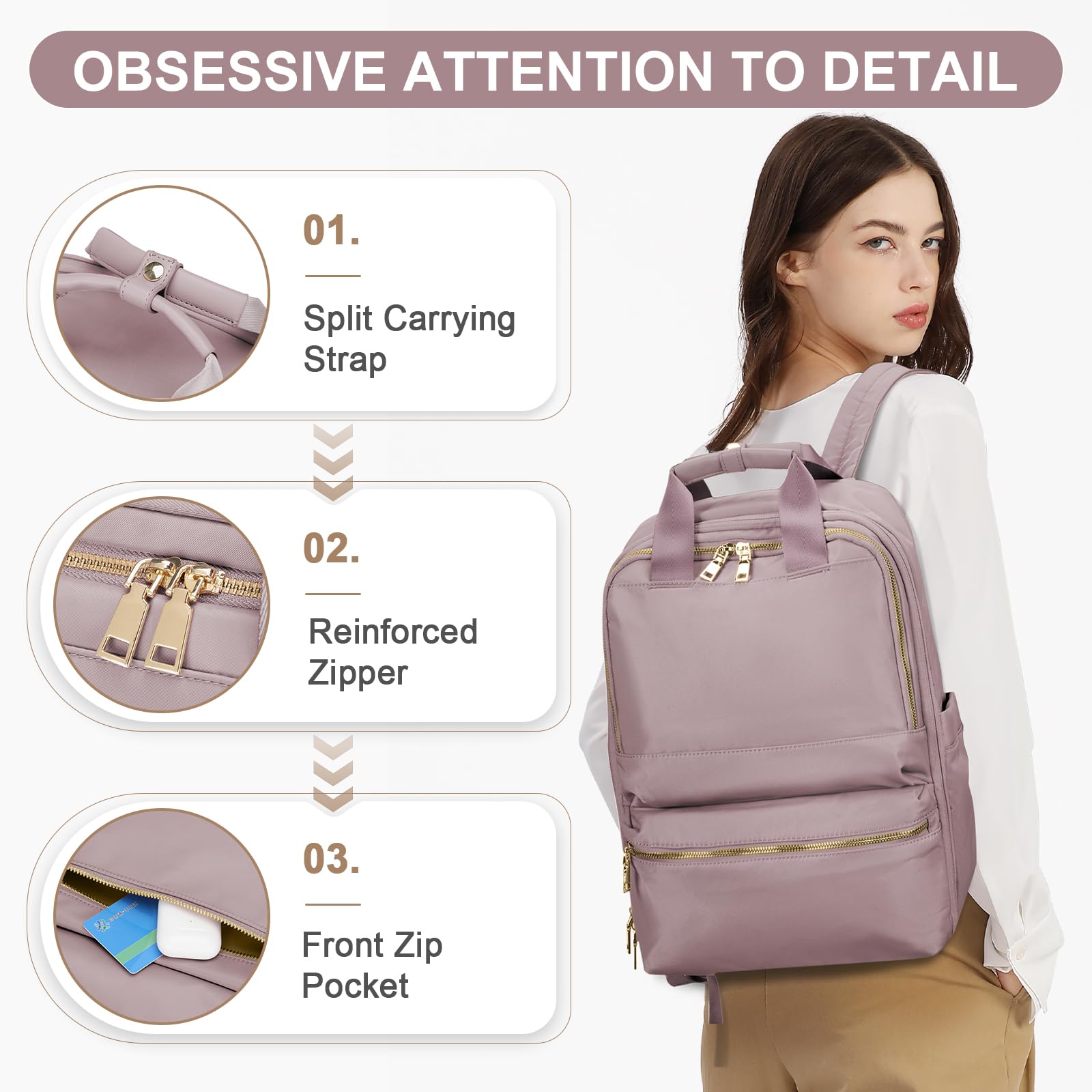 UPPACK Zaino Ryanair 40x20x25 Zaino Da Viaggio aereo Bagaglio a Mano Donna Zaino Borse da Cabina Borsa da Viaggio aereo Zaino per PC Impermeabile Casual Daypack