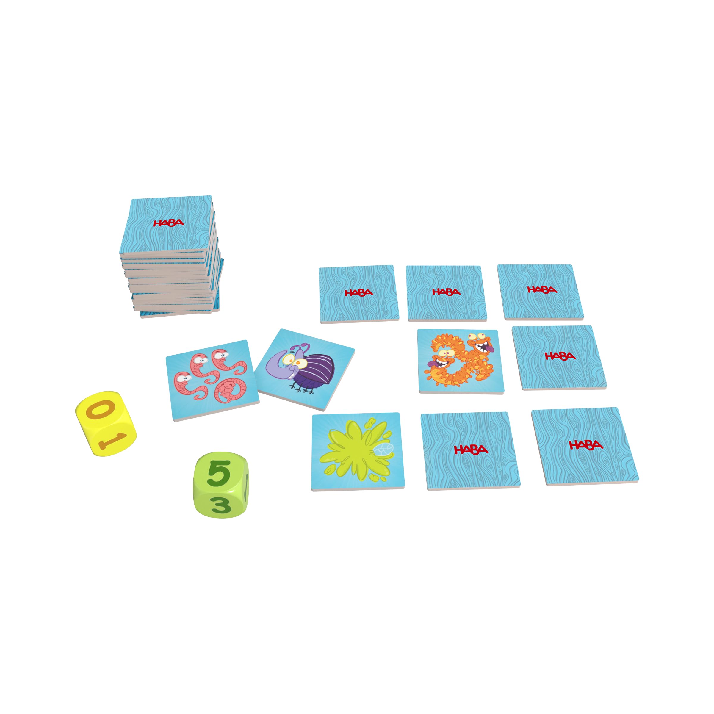 HABA 2013336004 - Bichos, Juego Infantil de Mesa de Memoria y cálculo Mental (Sumas hasta 10). Más 6 años