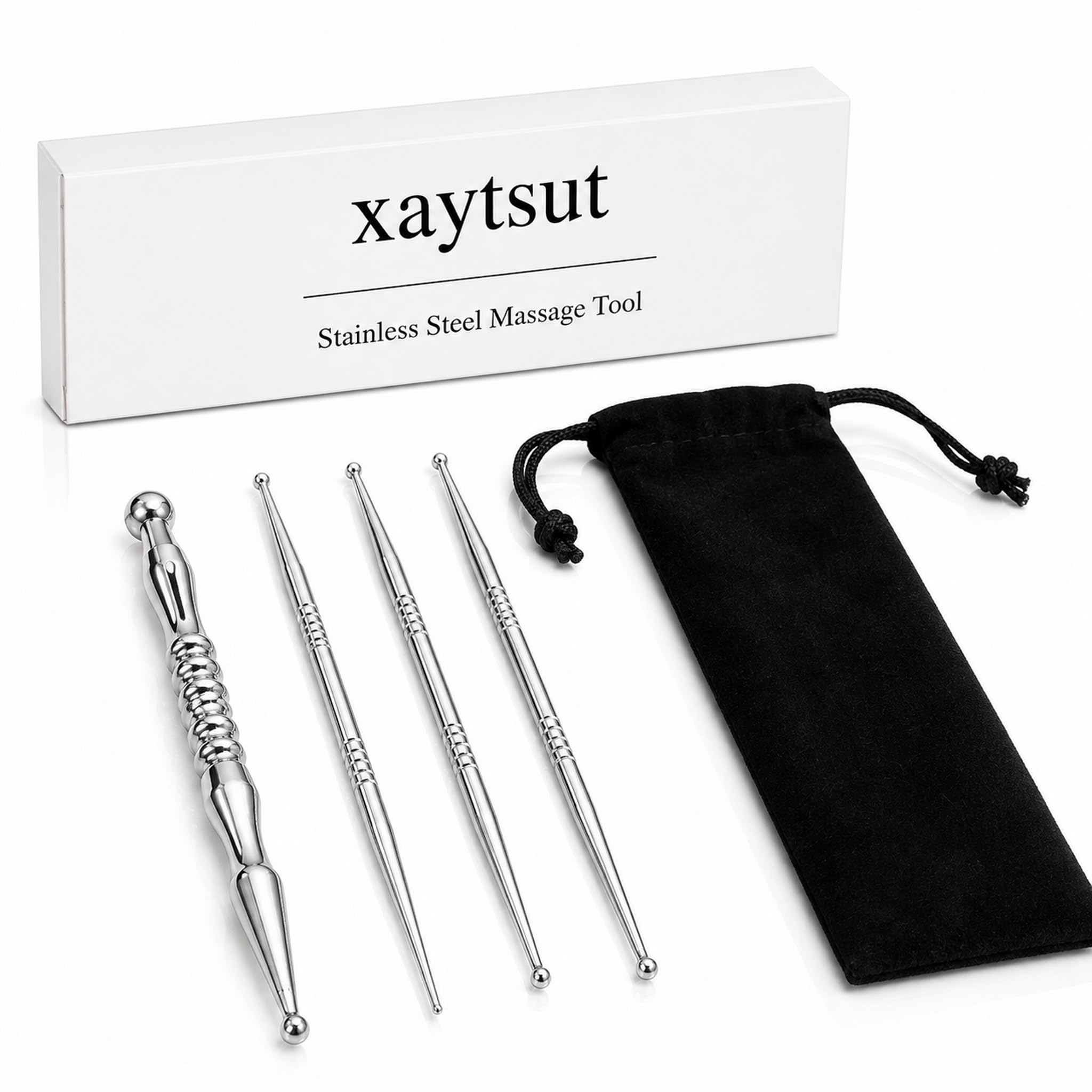 4 Pack Stainless Steel Acupuncture Pen Set for Face and Body