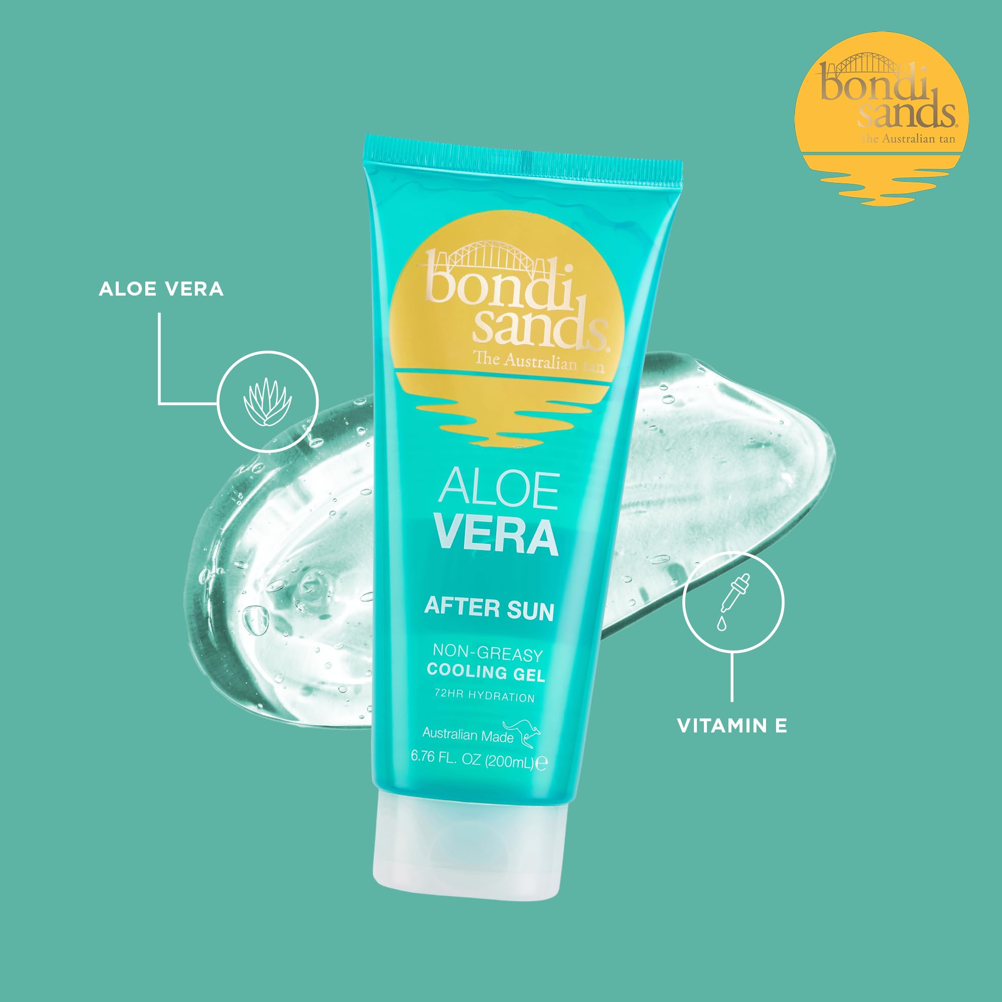 Bondi Sands Aloe Vera After Sun Cooling Gel 200ml, 200 ml (Pack of 1) - Image 4