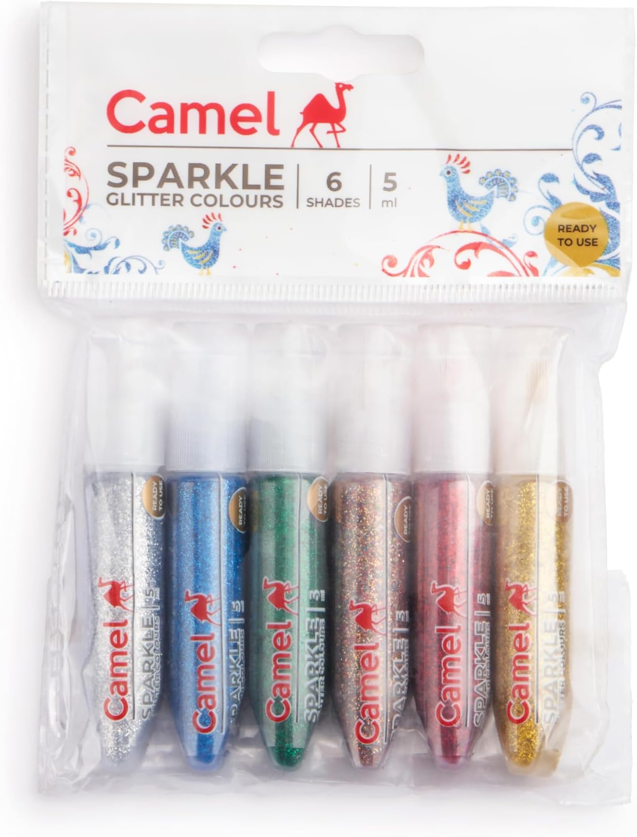 Camel Kokuyo Sparkle Color - 5Ml Each, Multi Finish, 6 Shades