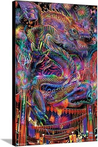 Trends International Jumbie - Dragon Canvas Wall Poster