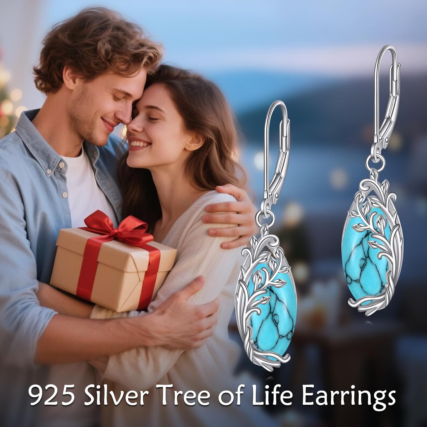 POPLYKE Tree of Life Teardrop Drop Dangle Earrings Sterling Silver Leverback Earrings Jewelry - Image 6