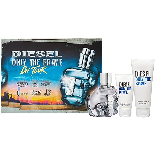 Diesel Only the Brave Eau de Toilette - Colonia en espray para hombre, notas de limón, romero y madera de ámbar sensual, fragancia fresca y potente,