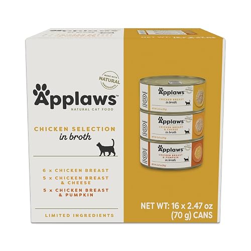 Applaws Chicken Variety Pack Wet Cat Food in Broth 16-Pack