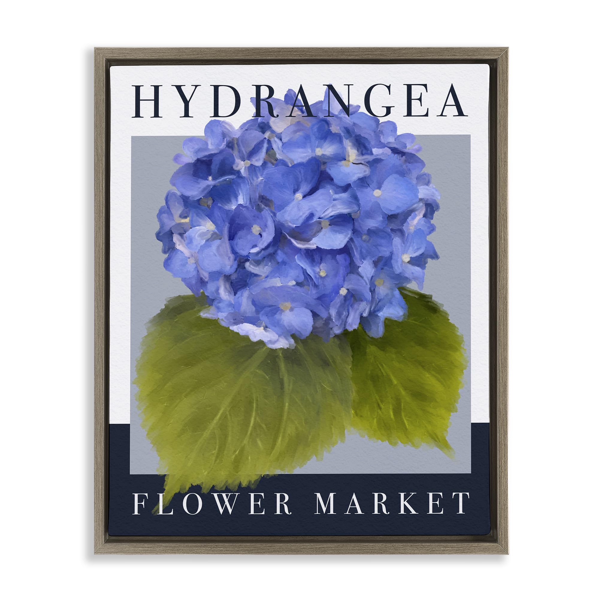 Stupell Industries Montalcino Elm (Textured) Hydrangea Flower Market Floral, 24 X 30 Inch Canvas In Floater Frame
