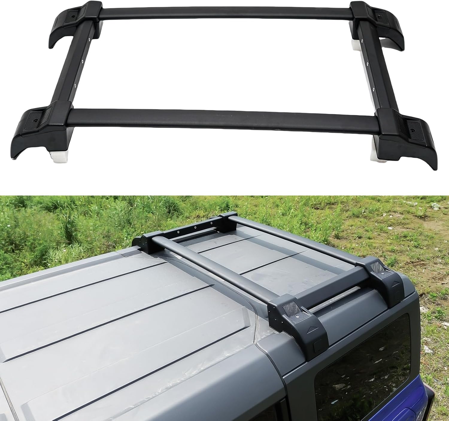 Roof Rack Kit for 2021 2022 2023 2024 2025 Ford Bronco Hard Top Rooftop Side Rails Cross Bars Black (Except Bronco Sport) Roof Rack Kit for 2021 2022 2023 2024 2025 Ford Bronco Hard Top Rooftop Side Rails Cross Bars Black (Except Bronco Sport)