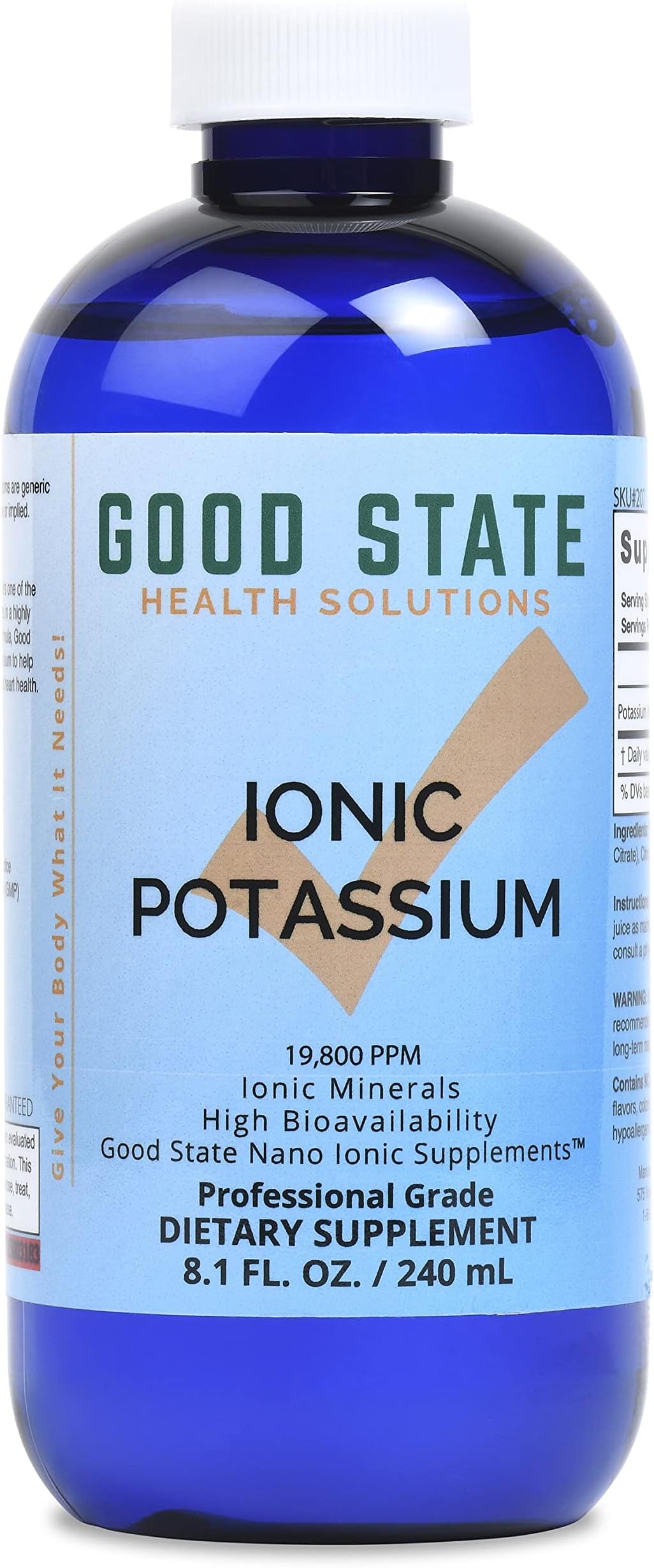 Liquid Ionic Minerals Potassium (48 Days At 99mg. Plus 2 mg Fulvic Acid)