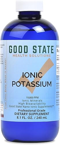Good State Liquid Iónico Potasio (48 porciones a 99 mg elemental, más 2 mg ácido fúlvico - 8 fl oz)