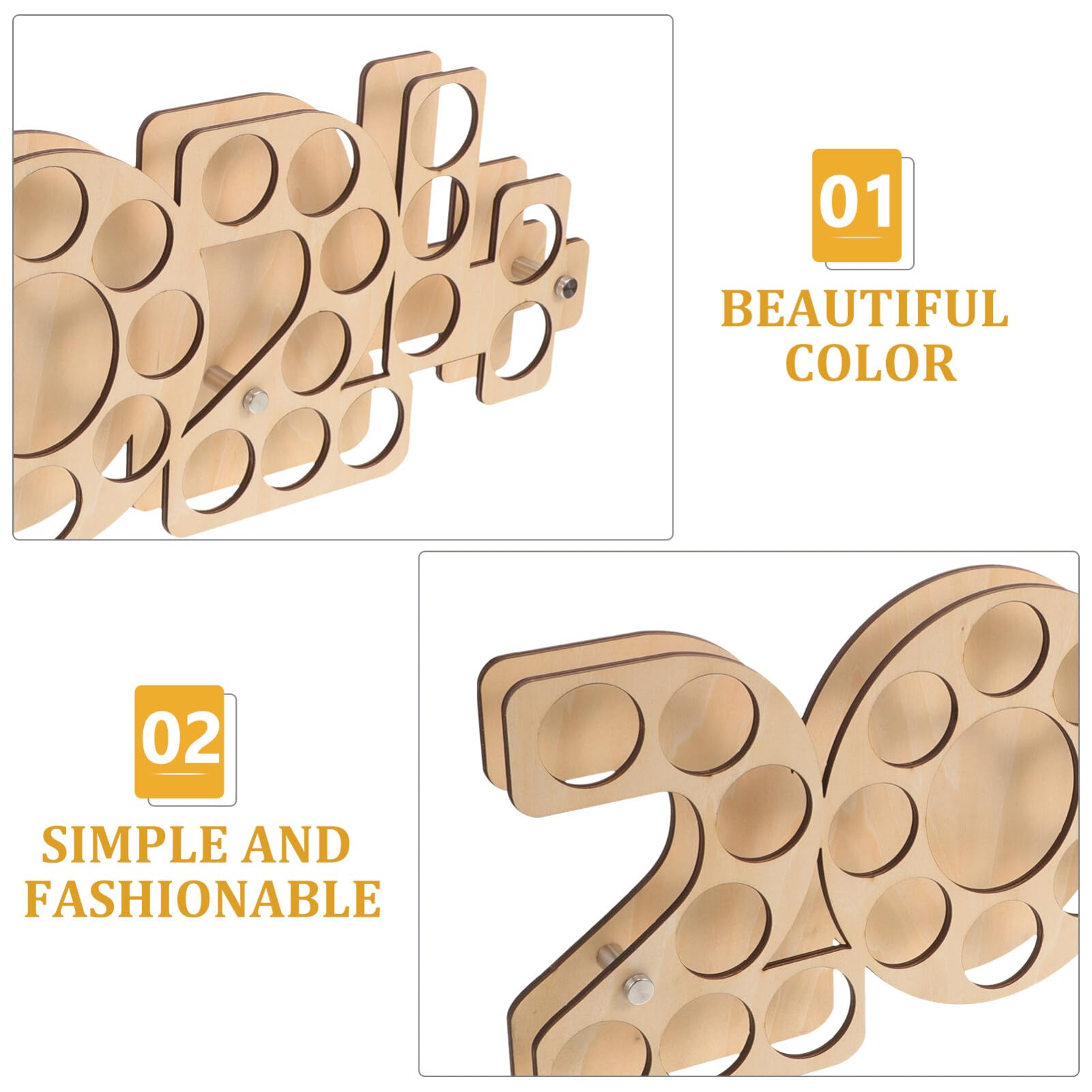 VANZACK Espositore Legno Per Palline Da Golf Supporto Decorativo Con Spazio Per Mazze Design Moderno Per Golfistiche Personali e Professionali