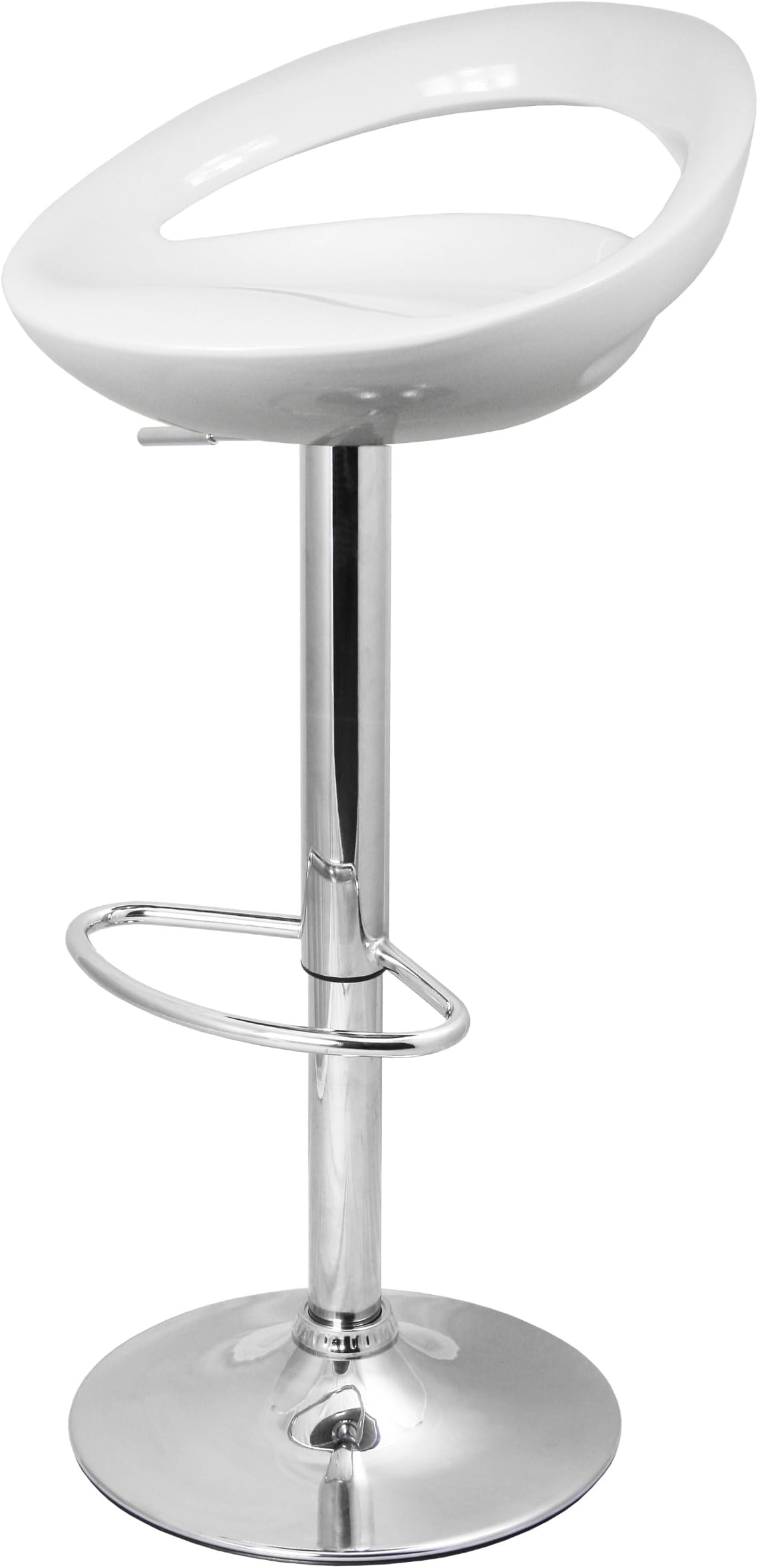 DF Sales Lamboro Sorrento Swivel Bar Stool, White,