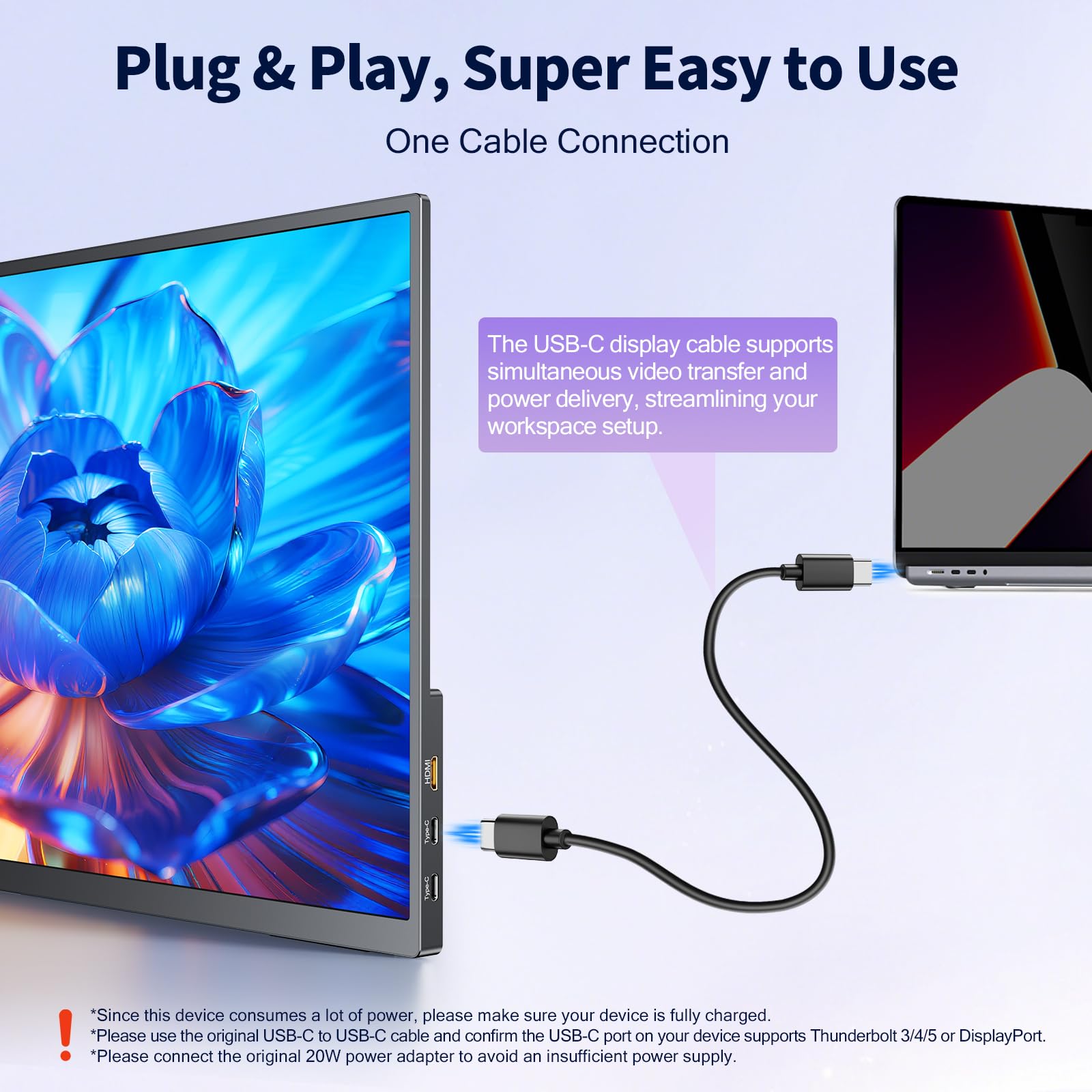 Amazon.com: COOLHOOD 18.5 Inch Portable Monitor, FHD 120Hz IPS HDR