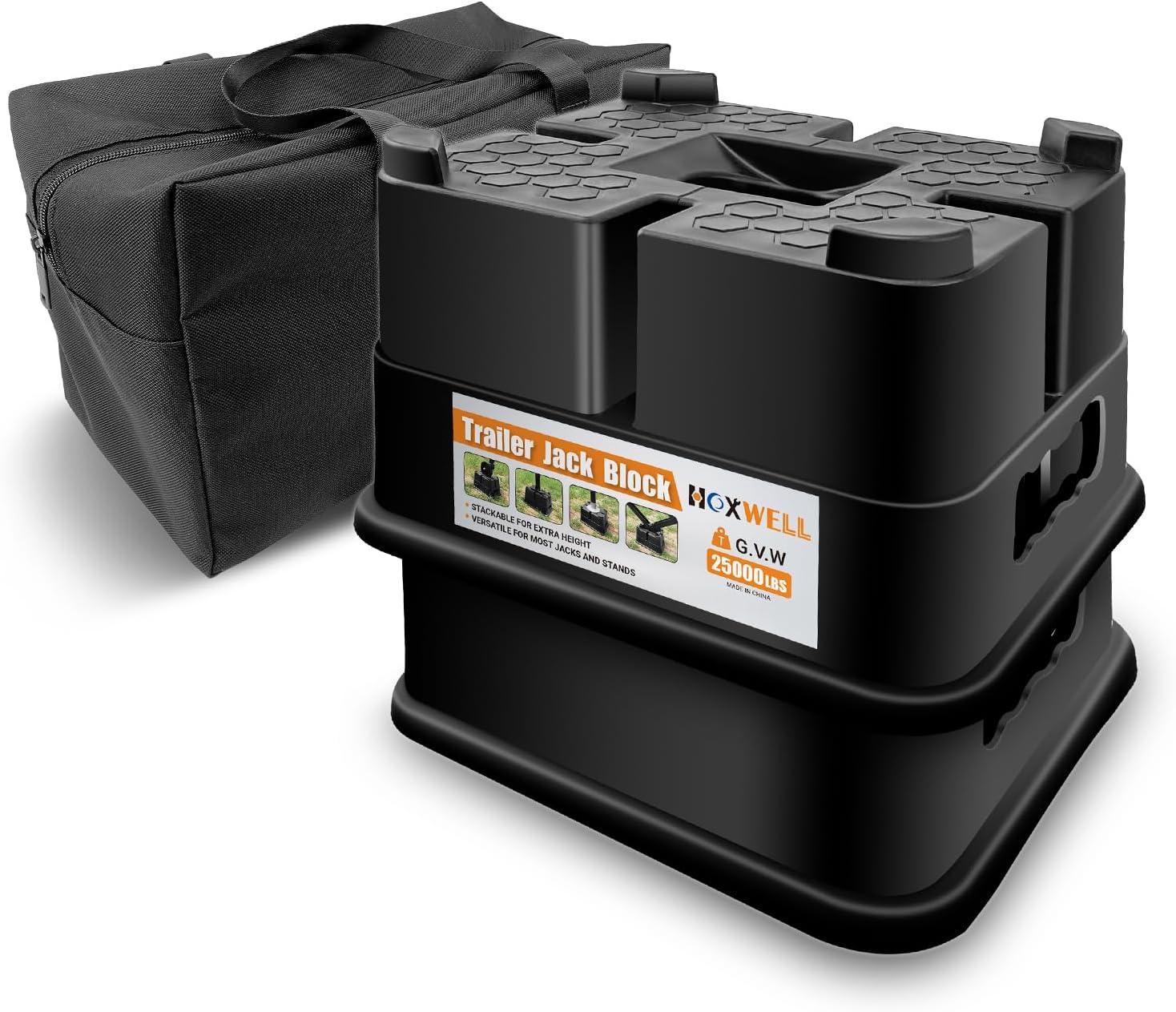 HOXWELL Trailer Jack Block, 2 PCS RV Camper Stabilizer