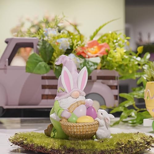 Miniatura 8 de Decoraciones de Pascua, gnomos, adornos de mesa de primavera, decoración de primavera, resina, sin rostro, gnomos de Pascua, regalos para fiestas