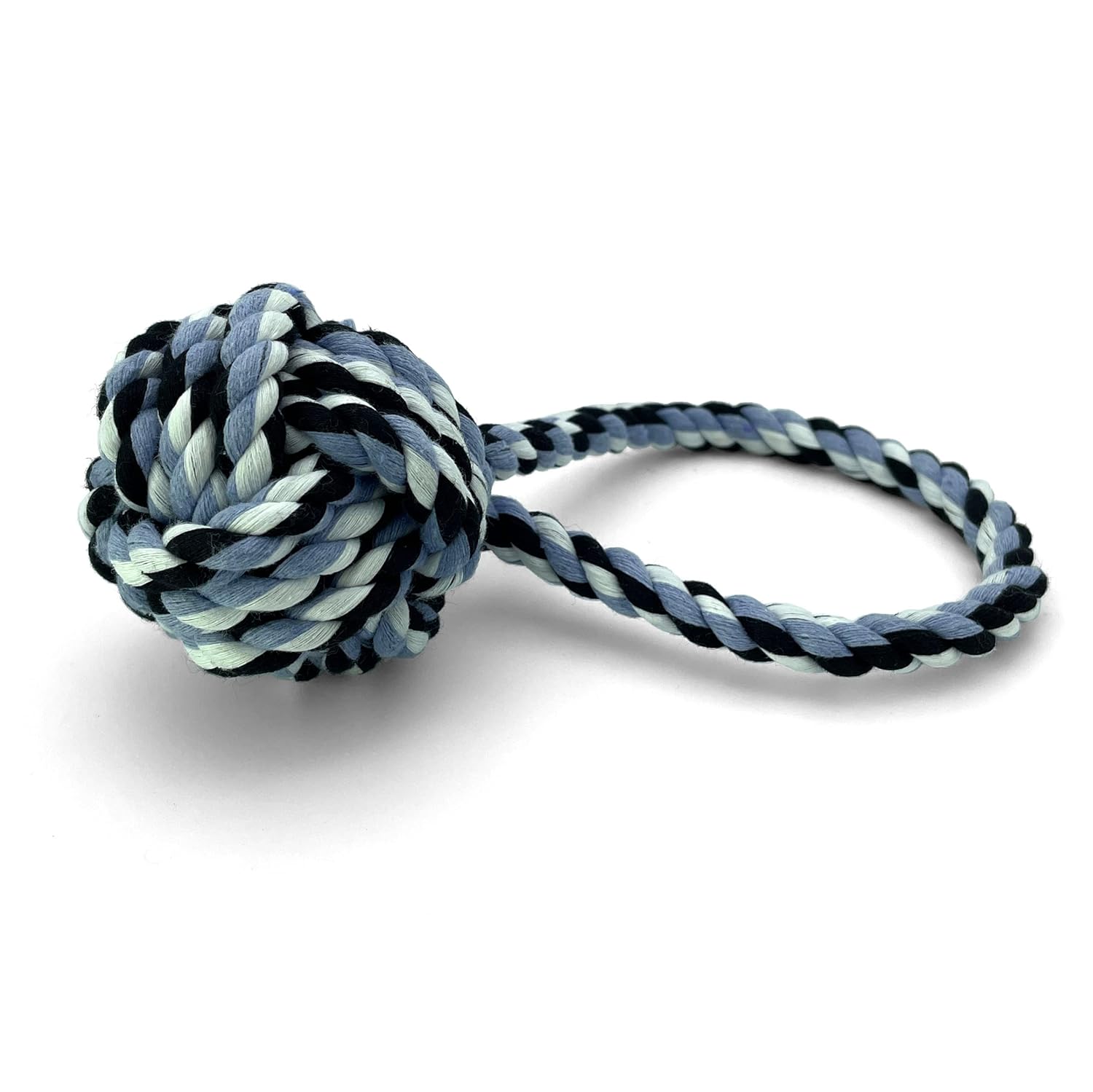 Cuties PetBox Weaved Rope Ball Toy for Toss Fetch Chew and Tug-O-War 3 4 Diameter Ball for Medium