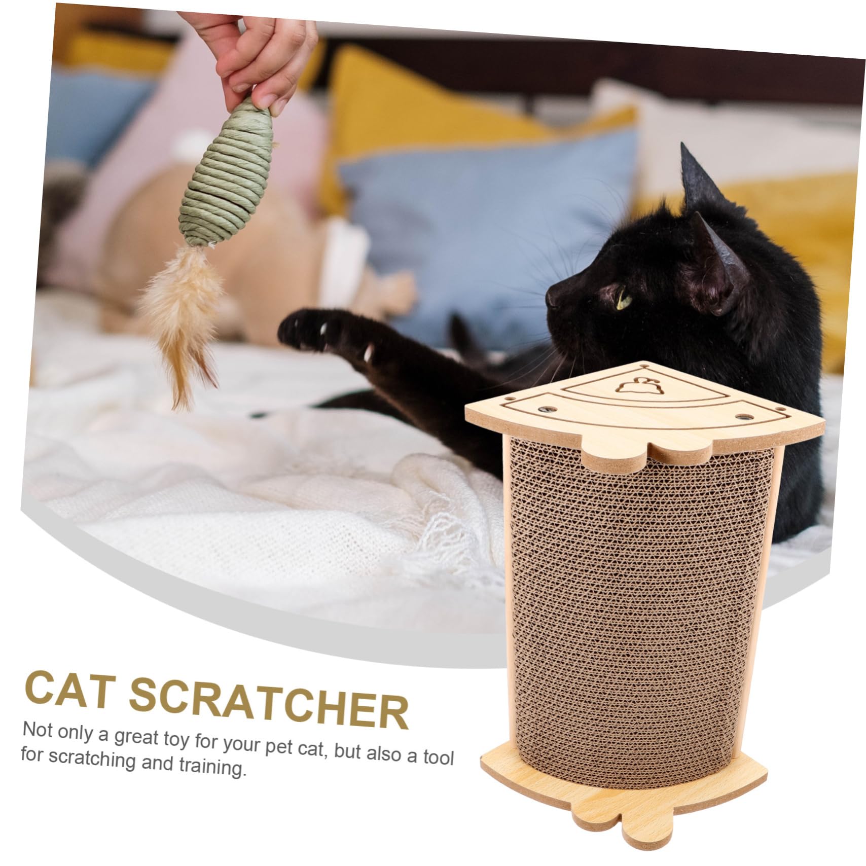 YARNOW Gato Rascador Almohadilla De Papel Corrugado Rascador para Gatitos Durable y Seguro
