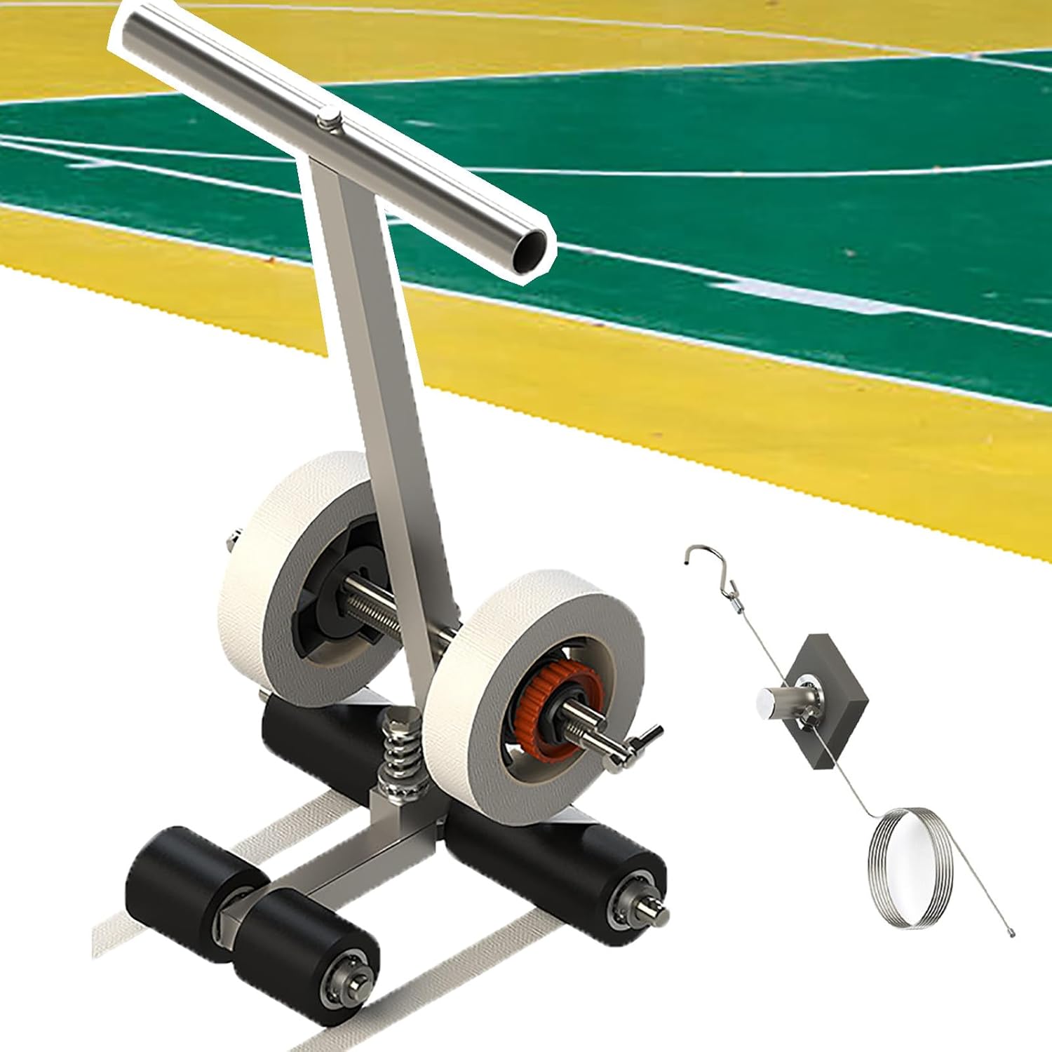 Court Line Tape Machine Floor Marking Basketball for Driveway, Asphalt or Concrete You Can Draw The Lines and Circles Want