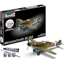 Revell Messerschmitt Bf-109 WWII Fighter Jet Model Kit All-Included Set