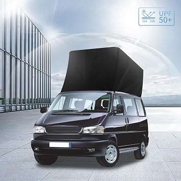 Roof Protector Replacement for VWT4, 600D Oxford Fabric, Black, Weather Protection, Pop-Top Camper Roof Tent for Pitched Roof, Sleeping Roof, Outdoor Camping, Hat Calicap Rain Cover, Winter