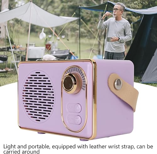 Miniatura 4 de Zopsc Altavoz Bluetooth retro, altavoz vintage con bonito estilo antiguo, tarjeta Bluetooth 5.0 entrada AUX USB Drive compatible con unidad USB,