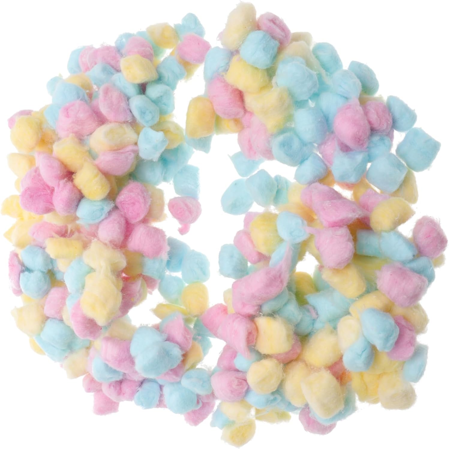 Cotton Balls Pack Small Colored Face Cleaning Supplies for Newborns Soft Pink Yellow Blue Cotton Balls for Makeup Removal Handicraft Use and Gentle Skin Care