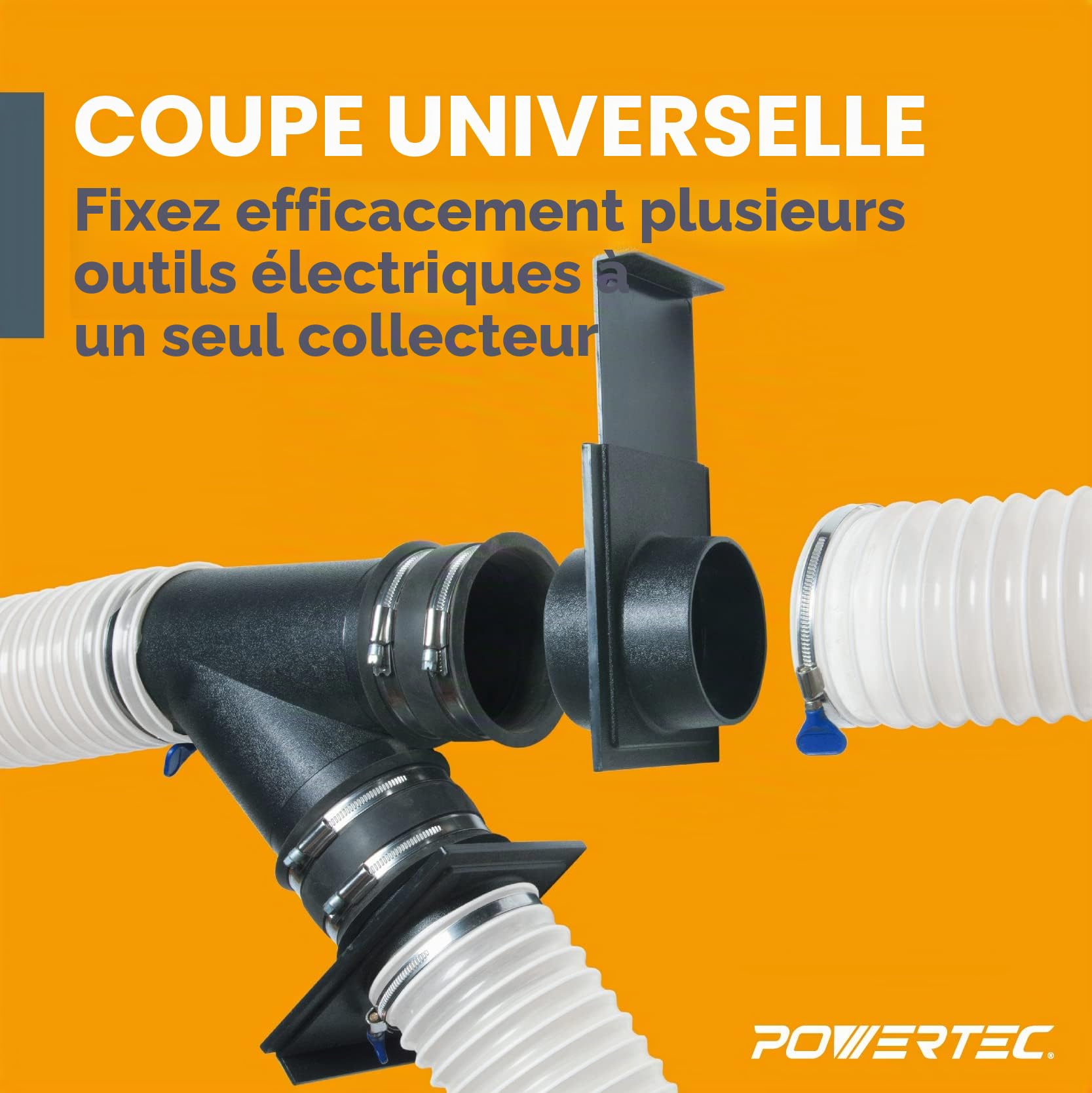POWERTEC 70108-P6 Lot de 6 barrières de dépoussiérage 10,2 cm pour collecteur de poussière