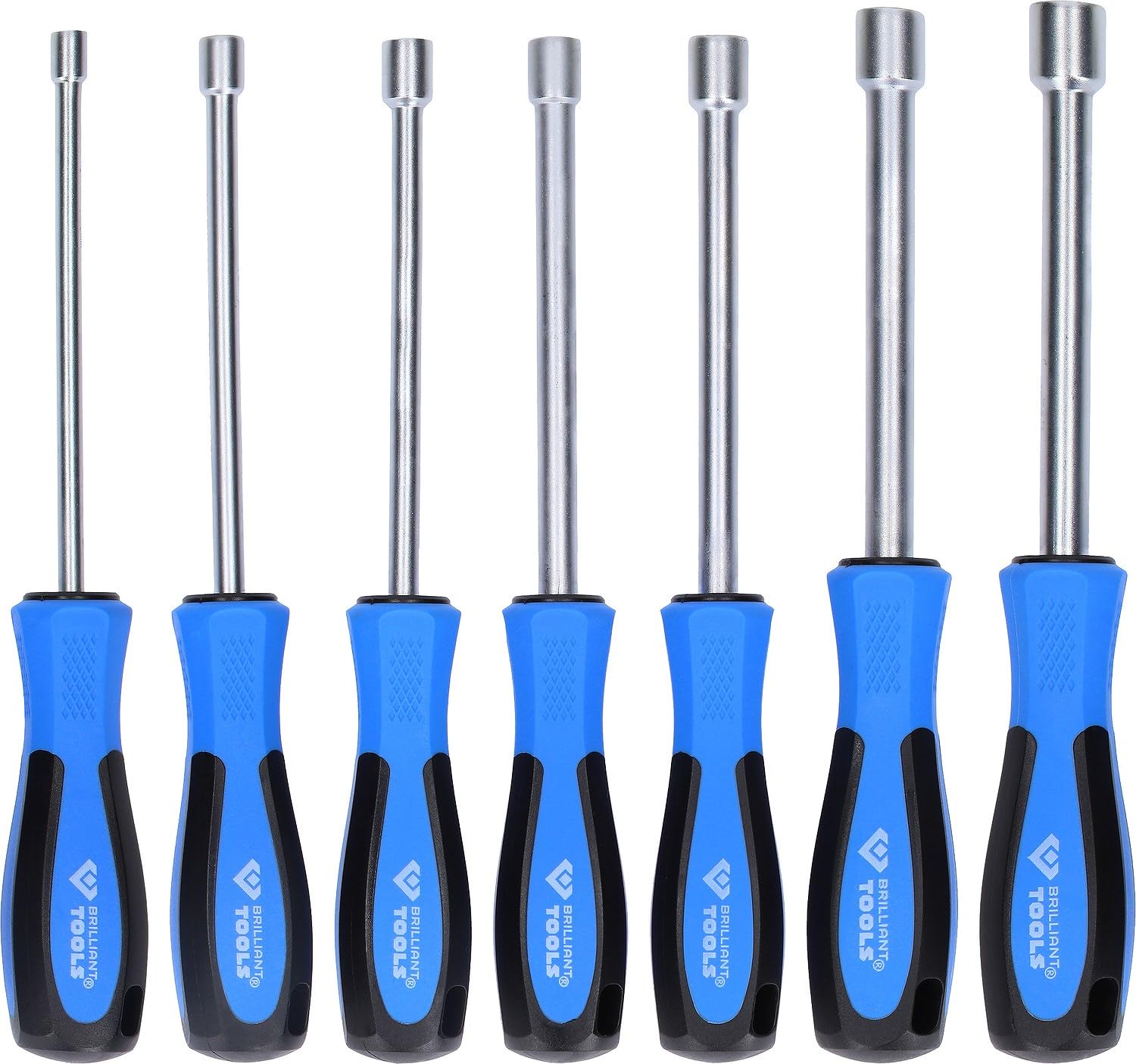 BRILLIANT TOOLS BT031070 Juego de destornilladores de llave de vaso, 7 pzs, 5 - 12 mm [Powered by KS TOOLS]
