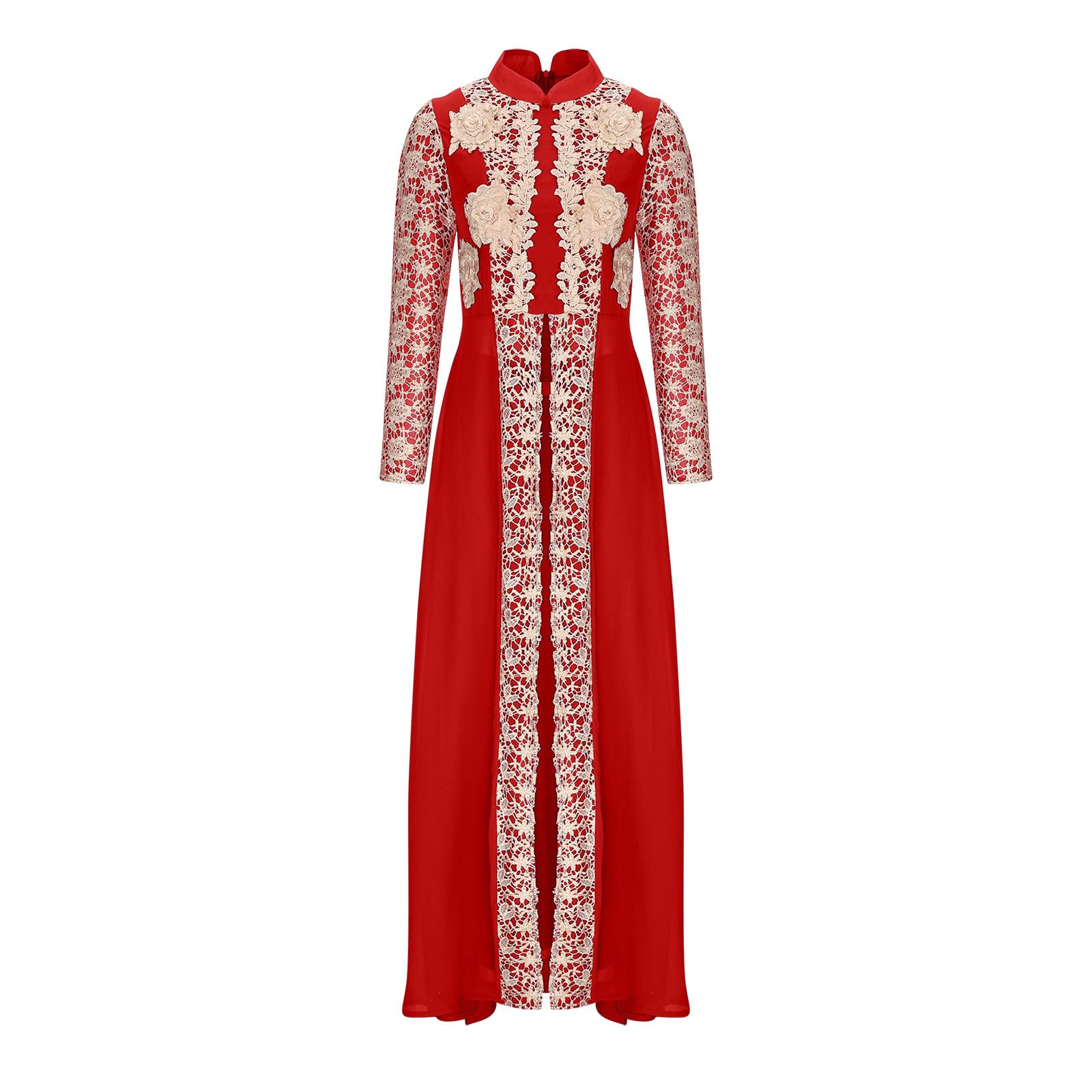 Donne Abaya Vestito Musulmano Dubai Sadui Marocchino Kaftan Ricamato Islamico Ramadan Eid Abito da Festa di Nozze