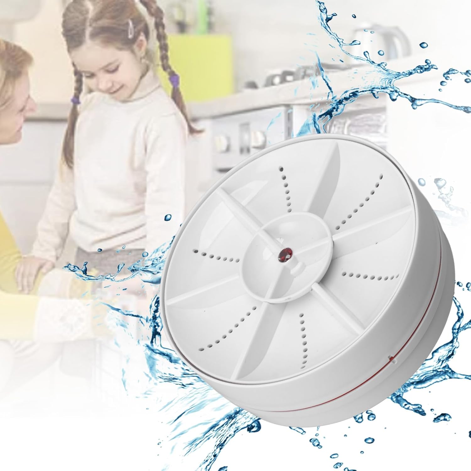 18W 8.5V 2A 2000mah Mini Dishwasher, Portable Countertop Dishwasher, Compact Dishwashers for Home Kitchen RV Use (White)