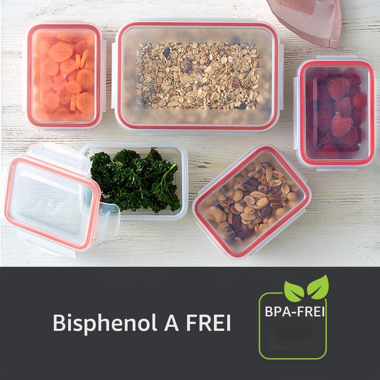 Xeonic 12 Stück Lebensmittelbehälter mit Deckel – Lebensmittelaufbewahrung mit Deckel – Kunststoffbehälter mit Deckel – Lebensmittelaufbewahrung – Lebensmittelbox Lunchbox Meal Prep Container