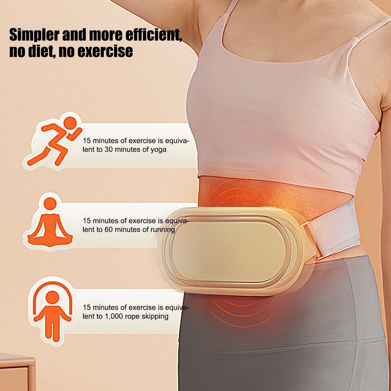 Cinturón para quemar grasa, entrenador eléctrico abdominal para el hogar, sin cables y portátil, con masaje 3D para el desarrollo muscular, quema de grasa, moldeo corporal