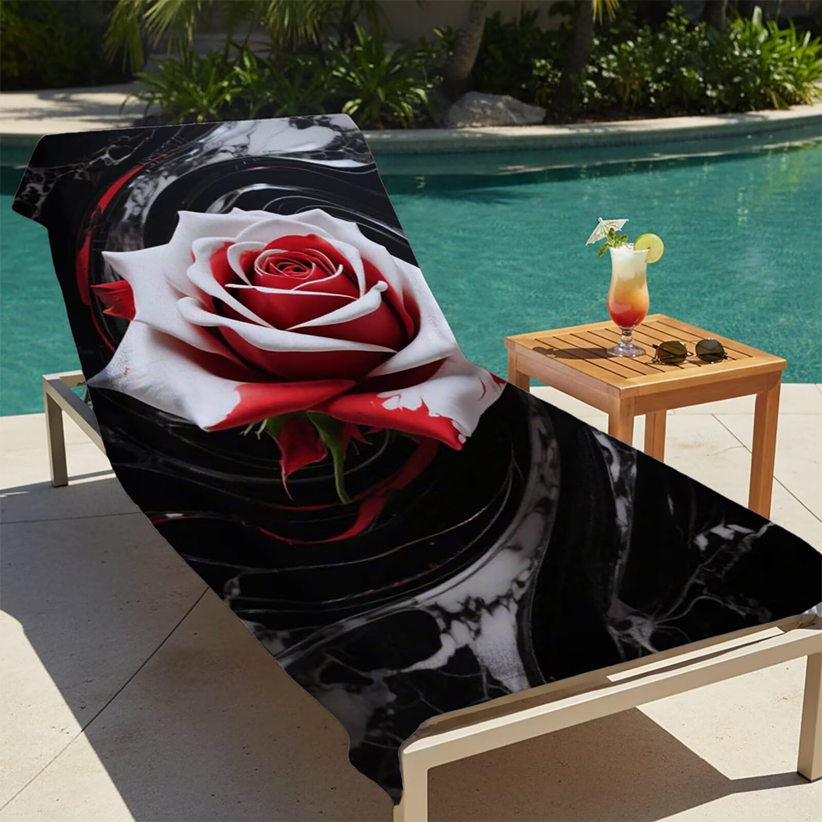Toalla Playa Flor, Toalla Playa Grande 220x100cm Suave Cómodo y Absorbente para Vacaciones Imprescindibles para Viajar, Toallas Gimnasio para Yoga Gym Spa Sauna Baños Regalo Mujere Abstracto LSTJ-1541