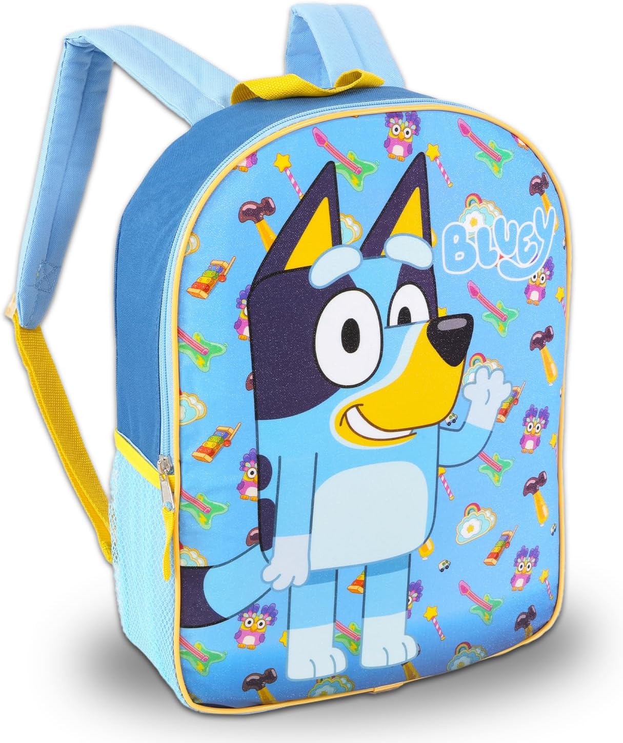 Bluey Backpack Set for Kids - Bundle with 15” School Backpack Plus Water Bottle, Stickers, More | Bluey School Bag for Girls