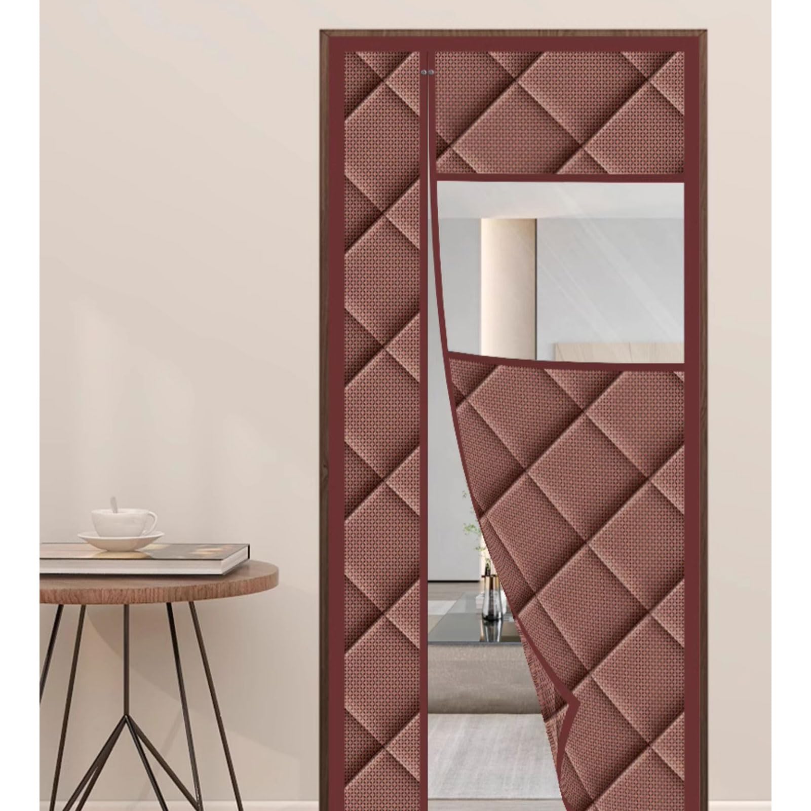 Tenda termica per porta con chiusura magnetica, a risparmio energetico, ideale per casa, ufficio e ingressi