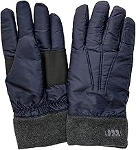 ELOM Men's Gloves, Padded, Water Repellent, 3D Design, Anti-Slip, Fleece Couch, Cold Protection, Commuting to Work or School Commutes, Case Included