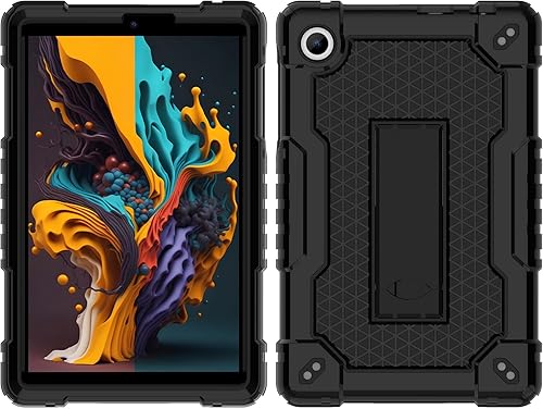 Miniatura 4 de Doemoil Para TCL TAB 8 WiFi 9132Xpara TCL TAB 8 LE 9137W Funda de tableta de goma de silicona suave con carcasa trasera para niños, correa de hombro