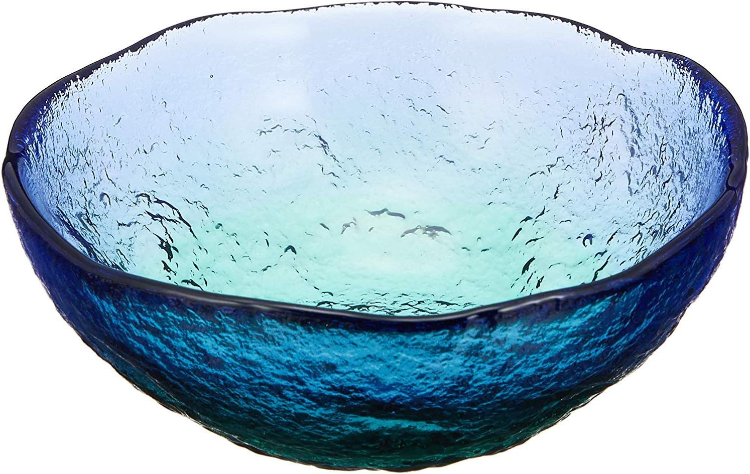 Toyo Sasaki Glass WA3303 Small Bowl, Blue/Green, Approx. φ5.3 x 2.0 inches (13.5 x 5 cm), Coral Sea, Made in Japan