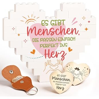 Giftota Best Friend Gifts for Christmas Heart Shaped Plaque Decoration and Lucky Charm There Are People Who Just Fit The Heart Perfectly Gift for Girlfriend