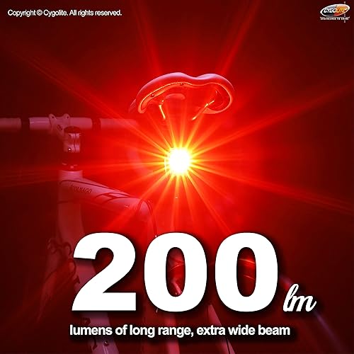 Miniatura 2 de Cygolite Hotshot Pro - Modelos de luz trasera de bicicleta de 200 y 150 lúmenes, estilos de montaje duro y flexible, 6 modos de noche y día,