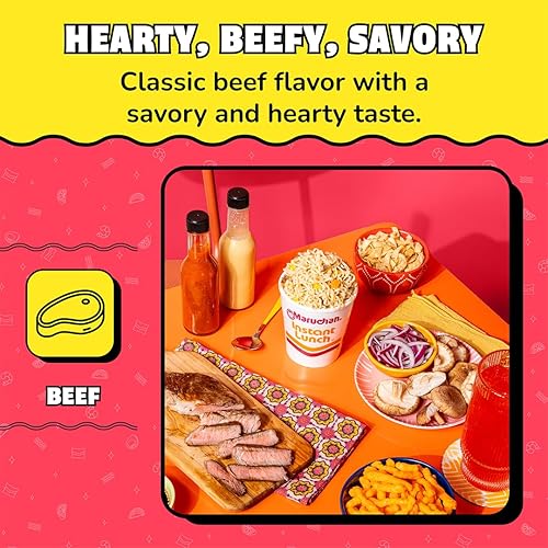 Miniatura 4 de Maruchan Almuerzo Instantáneo de Carne de Res, 2.25 Oz, Paquete de 12