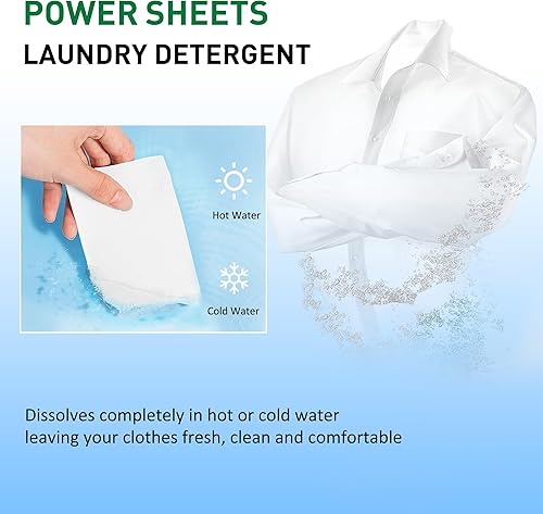 Miniatura 6 de Fresh - Sábanas de detergente para ropa, ecológicas, hipoalergénicas, aroma libre y transparente, para viajes, apartamentos, dormitorios, hasta 160