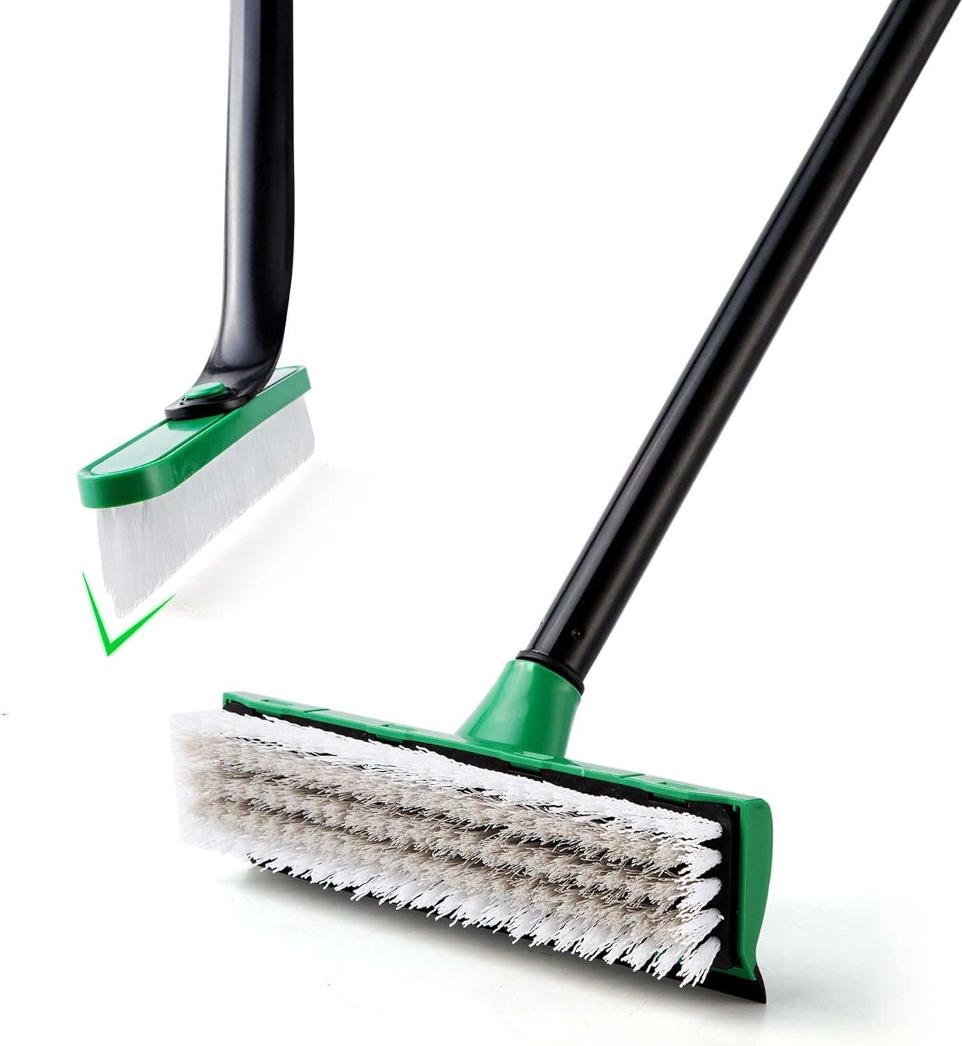 Eyliden 3-in-1 Tub & Tile Scrub Brush Combo – 2 in 1 Floor Scrubber and Crevice Brush – 360° Rotating, Rubber Scraper, Stiff Bristles, Long Handle Eyliden 3-in-1 Tub & Tile Scrub Brush Combo – 2 in 1 Floor Scrubber and Crevice Brush – 360° Rotating, Rubber Scraper, Stiff Bristles, Long Handle