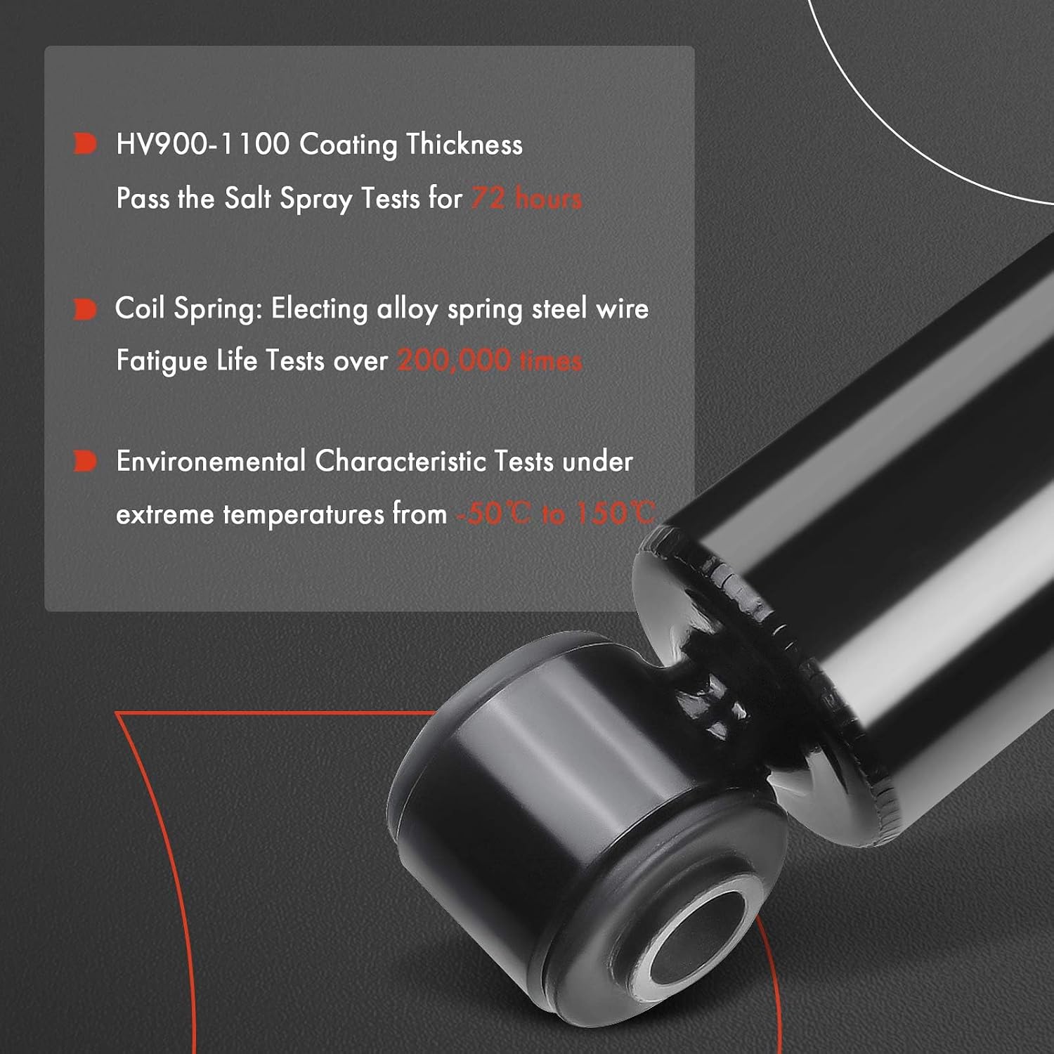 A-Premium Front Suspension Shock Absorbers Compatible with Thomas Saf-T-Liner 1991-2016, Transit Liner 1992-2020, 2-PC Set